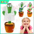 Dancing Cactus Stuffed Toy with Music Dance Birthday Party Decoration Plush fidget Toys for Boys and Kids Dolls Valentines Gift Ideas Girl Birthday Gifts. 