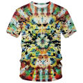 Graphic optical illusion 3D printed T-shirt men women clothing casual short sleeve tops vortex pattern tshirt oversized T shirt. 