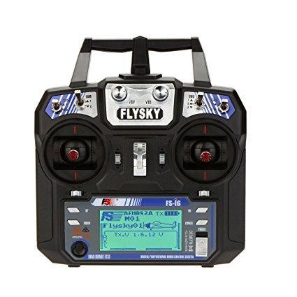 Flysky FS-i6 AFHDS 2A 2.4GHz 6CH Radio System Transmitter for RC Helicopter Quadcopter Glider with FS-iA6 Receiver