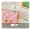 Stylish Pearl Handle Mini Jelly bag for girls - cross body bag for girls with chain. 