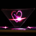 1pc Mini 3D Hologram Pyramid Display Projector Durable Video Stand Universal. 