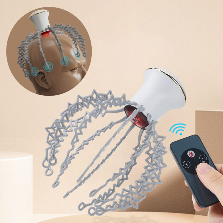 Head Scalp Massager Anti Stress Octopus Claw Electric Massageador Hair Massage Infrared Magnet Therapy Scratcher Beauty Health