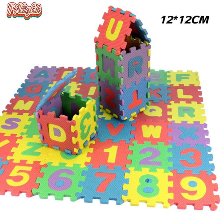 Foam Mat Floor Tiles EVA Foam Padding Cartoon English Word Pattern Puzzle Mats