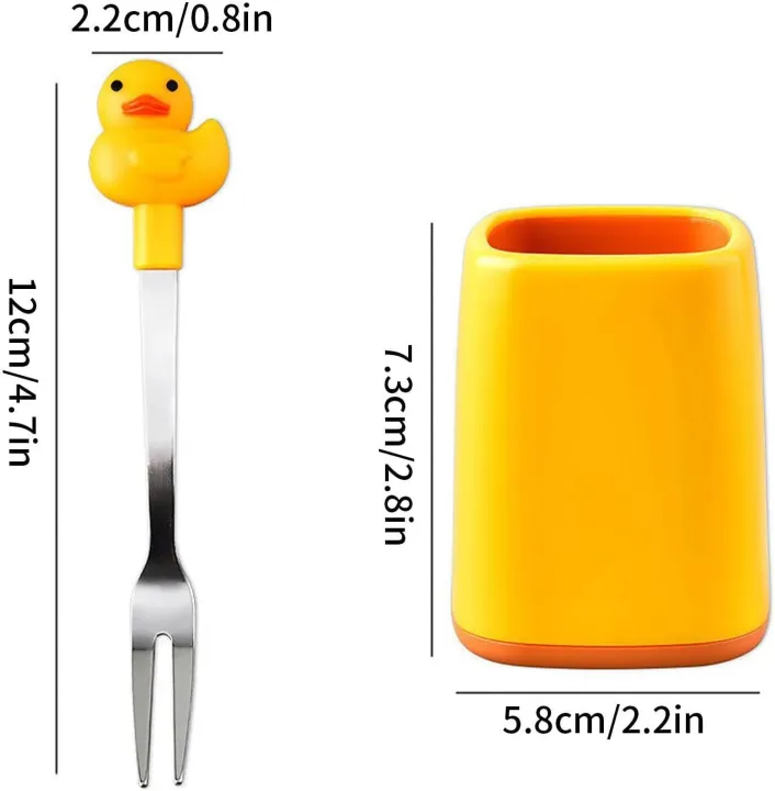 Fruit%20Fork%206%20Stainless%20Steel%20Cake%20Forks%20Small%20Duck%20with%20Jar%20Choices%20for%20Cakes%20with%20Cute%20Animals%20for%20Afternoon%20Tea%20Dessert%20Tableware%20-%20Image%206