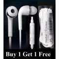 (Buy 1 Get 1 Free) J5 High Quality Stereo Sound In-ear Headphones 3.5mm Wired Earphones Cable Headsets with Mic Earbuds for Mobile Phone. 