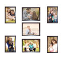 Collage Photo Frame Glass front 7 PCS Picture Frames Wall photo frame Black Picture Frame & Room Decor Foto frame. 