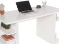 Computer Desk with Shelves, Home Office Desk Writing Workstation for Large Monitor Stand, Gamer Table Wood Desk, Gaming Computer Desk (Black and White). 