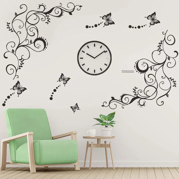 WallsArt%20Store%20Flowers%20Vine%20Wall%20Decals%20Black%20Flowers%20Wall%20Stickers%20Butterfly%20Wall%20Decor%20Removable%20Vinyl%20DIY%20Home%20Wall%20Art%20Stickers%20for%20Bedroom%20Living%20Room%20TV%20Wall%20Decoration%20-%20Image%205