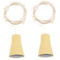 1PCS Solar 2M Cork Shaped 20 LED Night Fairy String Light Warm White. 