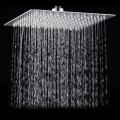 Large Square Shower Head Stainless Steel 6 Inches Pressurize Thickened Pressurized Rotatable Rainfall Shower Head Bathroom Top Spray Head overhead rain shower head only. 