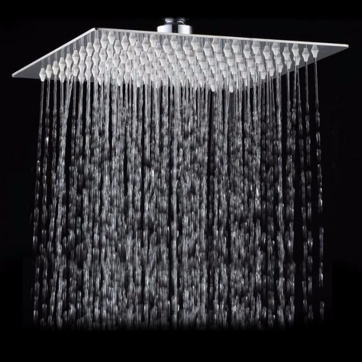 Large Square Shower Head Stainless Steel 6 Inches Pressurize Thickened Pressurized Rotatable Rainfall Shower Head Bathroom Top Spray Head overhead rain shower head only