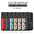 Lereach For TCL 30 XE 5G Mobile Phone Case Camera Thick Armor TPU+PC Hard Ring Car Ring Bracket Shockproof Back Cover. 