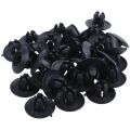 30x 8mm Auto Fender Clips Fit For Acura Honda Front Push-Type Retainer Clips Black. 