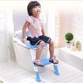 Children Toilet Training Seat With Padded Seat, Toilet Seat With Step Stool Ladder. 