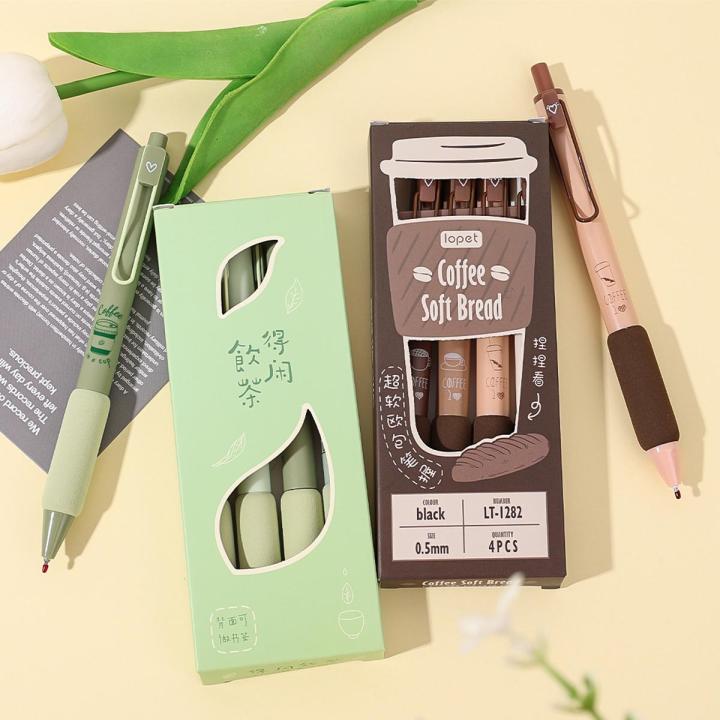 1/4Pcs Cute Gel Pen Creative Morandi Multi Color Press Pens School Supplies Stationery Funny Writing Tool Office Gift