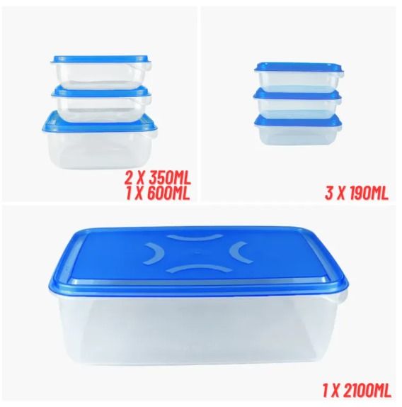 "IKEA%20Style%20High-Quality%20Thumb%20Lock%20Food%20Containers%20-%207PCS%20Set,%20Precious%20Stackable%20Plastic%20Storage%20Boxes"%20-%20Image%204