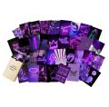 Pack of 50 Purple Wall Collage Kit - Aesthetic Bedroom Decor. 