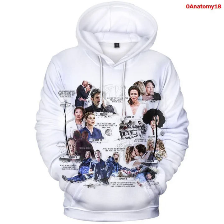 Fashion cosplay Grey's Anatomy 3D printed hoodies sweatshirts boys/girls fashion sweatshirt adult child casual pullovers tops
