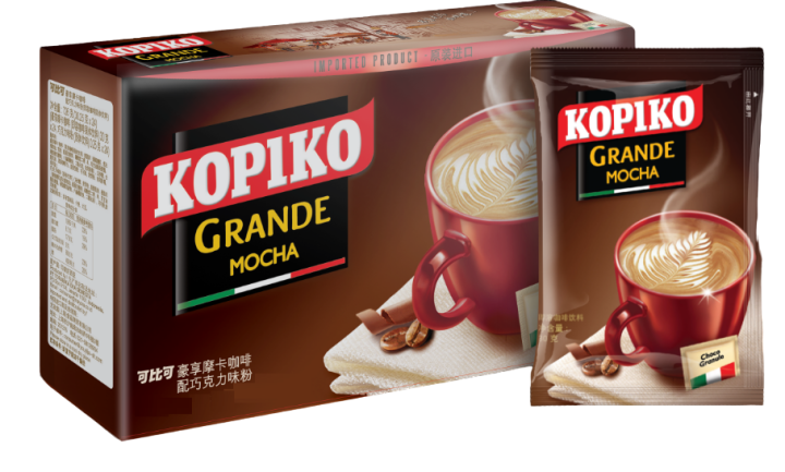 Kopiko Grande Mocha 3in1 Coffee Box Pack of 12 Sachet - (12x30G)