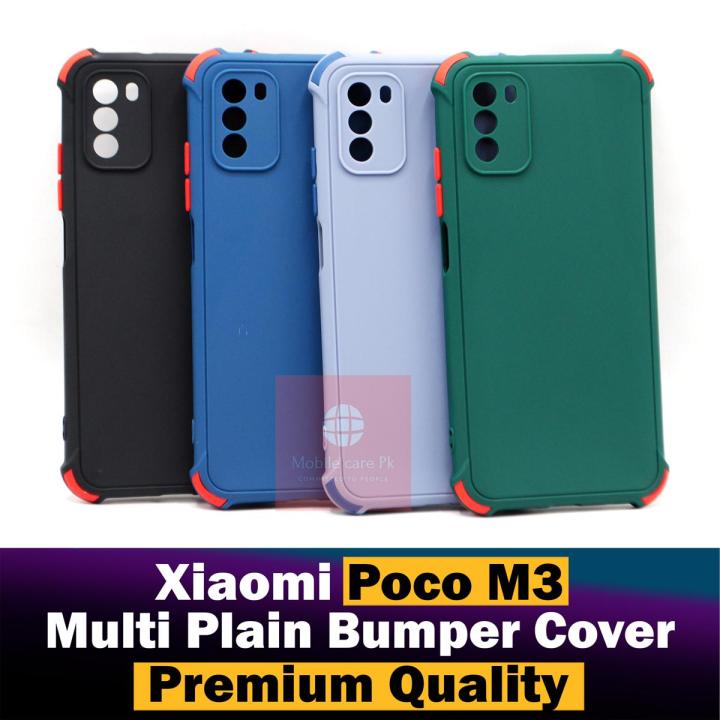 Xiaomi Poco M3 Back Cover Multicolour Soft Plain Bumper Camera