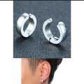 Earring for boys, men, and girls stainless steel Good Quality Ear clip earrings for boys and men Silver color earrings.. 