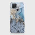 Oppo A15s Cover - SkinLee HQ Hard Case - Golden Blue Marble - SKINLEE-122-1-845-646. 