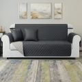 Quilted Sofa Runners- 6 Seater - 3+2+1 - Sofa Covers With Side Pockets by Knit that Fits. 
