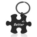 Couple Puzzle Piece Keychain Better Together Set Gifts for Boyfriend Girlfriend Long Distance Relationship Valentine's Day Gifts. 