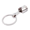 Trendy Car Engine Piston Keyring Chain Keychain Key Fob Silver. 