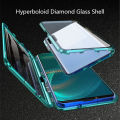 Biruiqu For Sony Xperia 5 Mark 3 Xperia 5 III Magnetic Absorption Case Metal Frame Shockproof Double Sided Tempered Glass Magnetic Case Cover. 