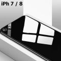 Luxury Hybrid iPhone 7 / 8 Tempered Shine Back Glass + Soft Silicone Bumper Cover Case for iPhone 7 / 8. 
