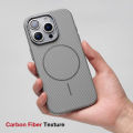Sanptoch For Magsafe Carbon Fibre Texture Phone Case For iPhone 16 / 15 / 14 Pro Max Anti-fingerprint Back Cover For iPhone 16 Pro Max Ultra Slim Protection Casing. 