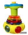 New Flash Luminous Spinning Top Toy for Kids - Colorful LED Gyroscope with Ejection Mechanism, UFO Flashing Lights & Music Spin Toy with Launcher - Lato Laatoo Lattu lattoo latoo latto - Pack of 1 MultiColor. 