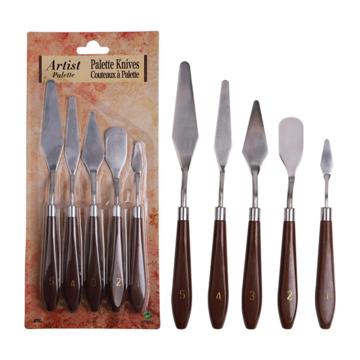 5 PCS DIY Stainless Steel Palette Knives Knife Set