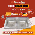 Glam Gas Sink F-02 Sink | Stainless steel sink | Kitchen Sink | Double Kitchen Bowl | Kitchen Basin. 