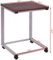 Portable Wooden Laptop side Table with wheels And Study Table With Multi-Functional Uses. 