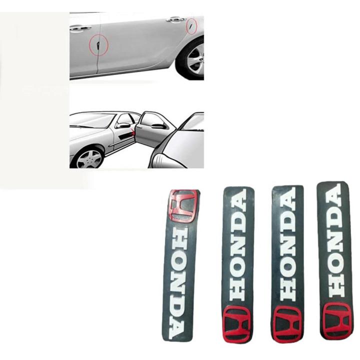 Set of 4 Car Door Protector Guard Honda Cars Rubber Protection Honda Logo