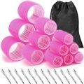 Hair Curlers Rollers with 12 Pcs Hair Clips 12 Pcs Rollers for Hair Set with 4 Sizes  Self Grip Hair Roller for Long Medium Short Thick Thin Hair,+Clips. 