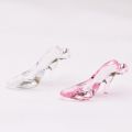 24pcs Plastic Mini Glass Slipper 3D High Heel Shoe Shape Party DIY Decorations Cake Decoratiing Tools DIY  Pink Clear Hot. 