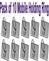 Pack Of 10 360 Rotating Mobile Holding Ring - Silver. 