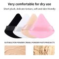 1Pc Portable Short Fleece Triangular Powder Puff Mini Face Makeup Sponge Soft Powder Puff Washable Makeup Tools. 
