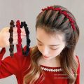 Enacolor Korea Fashion Red Fish Braided Hair Band Female Ins Student Birthday Gift for gf. 