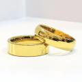 Gold-plated Round plain Challa ring. 