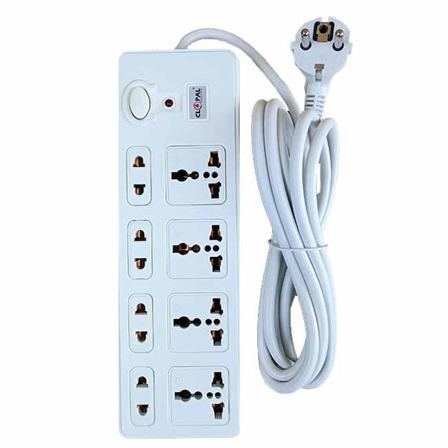 Extension Lead with 3 Meters Heavy Duty Copper Cable, 8 Power Sockets Extension Board with Wire - Clopal, Extension wire, Extension lead, Extension cable