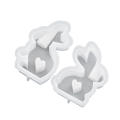 3D Rabbit Candle Holder Silicone Mold DIY Easter Bunny Gypsum Concrete Resin Mold Handmade Supplies Home Crafts Desktop Decor. 