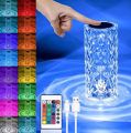 CRYSTAL LAMP TOUCH CONTROL BEAUTIFUL COLOR CHANGING RECHARGEABLE TABLE LAMP FOR BEDROOM , LIVING ROOM AND KIDS ROOM. 