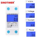 Single Phase Digital Display Energy Meter DDS528L Din Rail, Display Power KWh, Energy KW, Volt V Ampere A. 