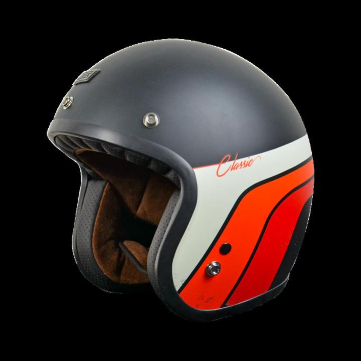 Motorcycle Helmet - Origine Classic Matt Black - Vintage Helmet