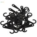 3X 50pcs Plastic J Hooks Fasteners Socks T-Shirt Clothing Display Hanger Black. 