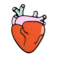 Tooth Brain Eyeball Heart Shape Enamel Brooch Pin Jacket Collar Bag. 